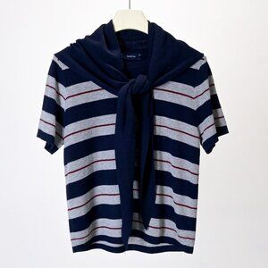 Hazzys round-neck shawl casual top